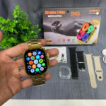 S9 Ultra Max 2 Smart Watch Series Ultra 2 Golden Edition - Bluetooth Calling HD Display 2.19 Inch Big Size - 49mm - Wireless Charging - with 3 straps
